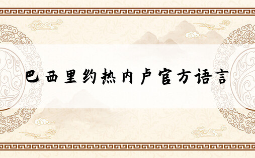 巴西里约热内卢官方语言